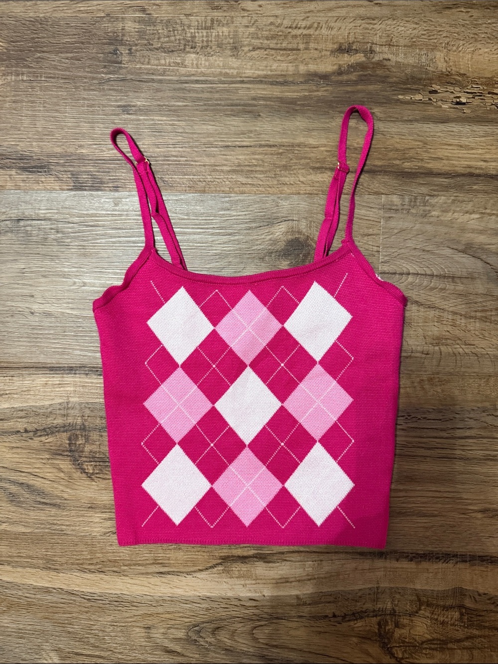 Pink Knit Sweater Cropped Tank